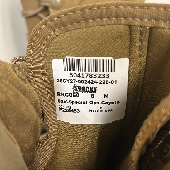 🆕 rocky RKC050 S2V special ops coyote boots - Picture 6 of 9